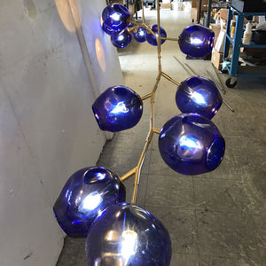Bespoke Murano Glass Bubble Chandelier | Cobalt Blue
