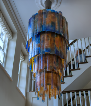 Stunning Custom Stained Glass Chandelier