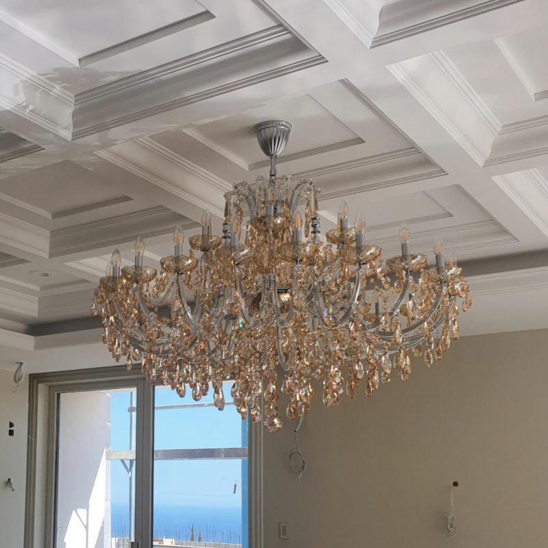 large crystal pendant chandelier - custom crystal chandelier