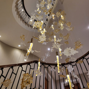 luxury chandelier for stairwell - composition glass chandelier
