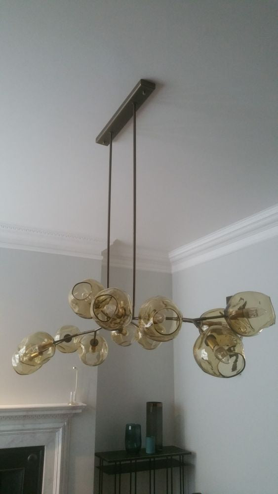 Murano Glass Bubble Dining Room Chandelier 1.8m Long