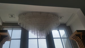 Twister Ceiling Crystal Chandelier Set with Matching Waterfall Wall Twister Lights