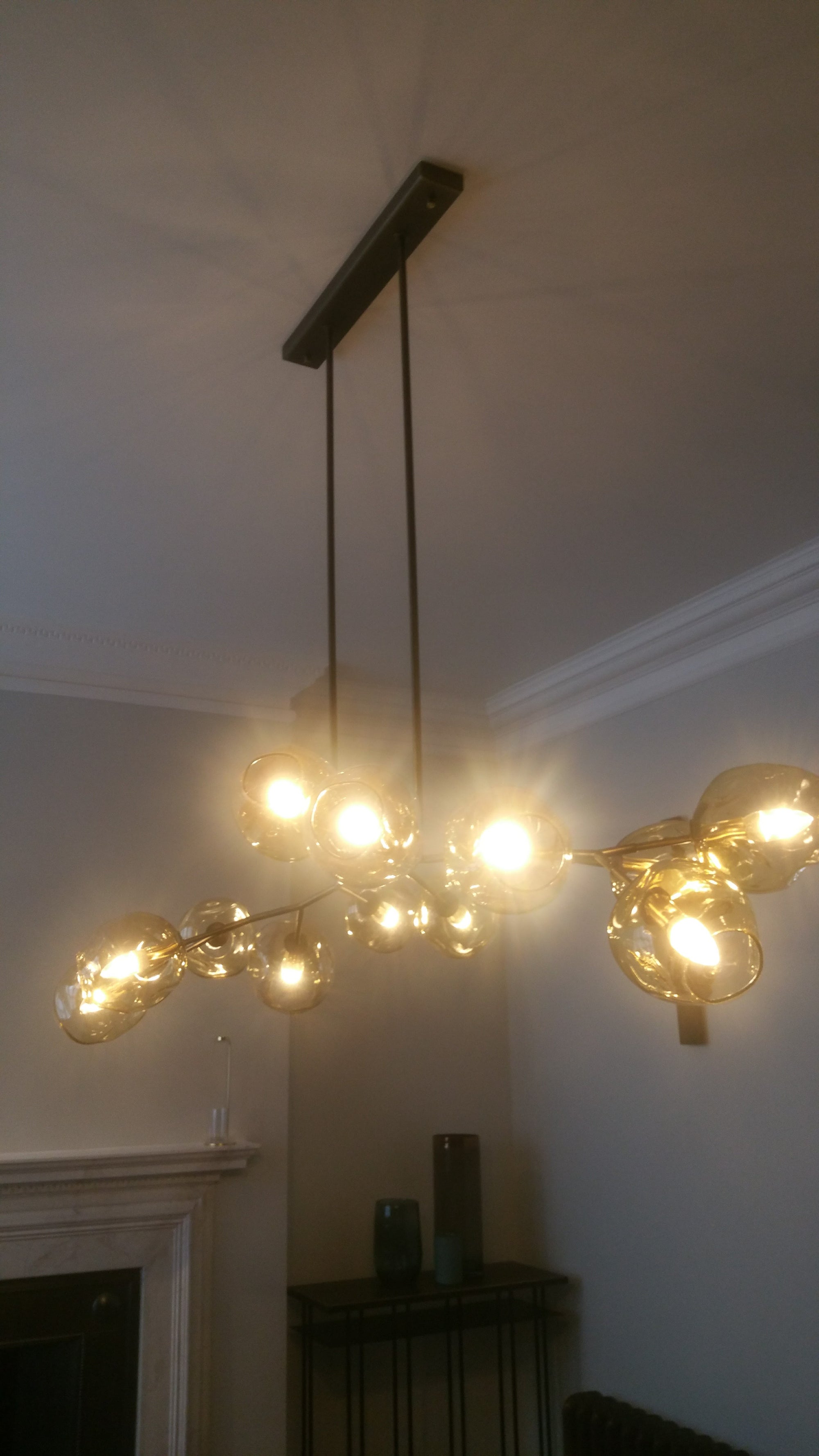 Murano Glass Bubble Dining Room Chandelier 1.8m Long