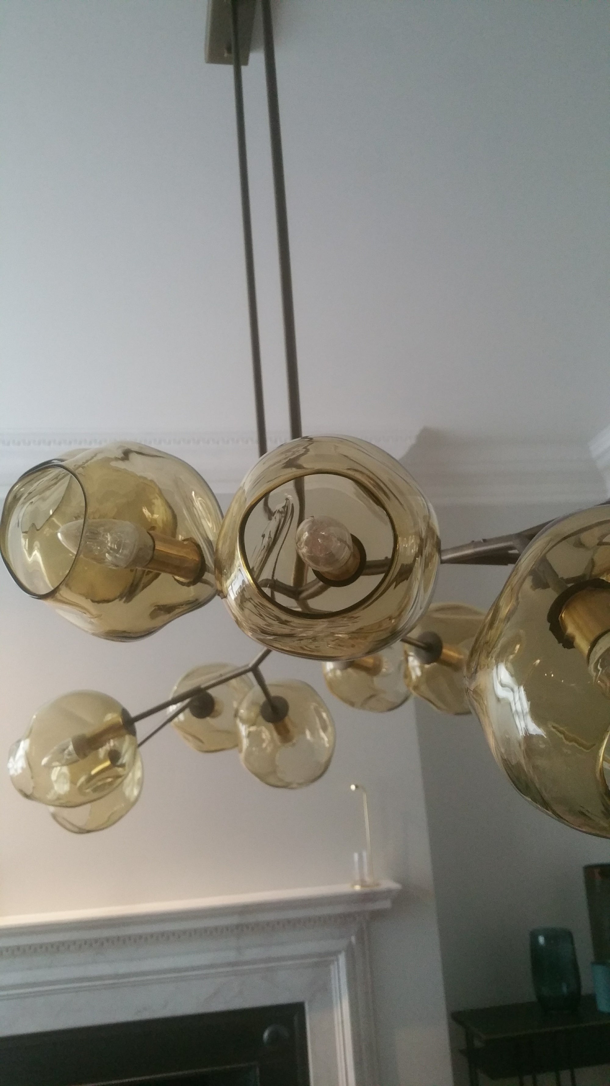 Murano Glass Bubble Dining Room Chandelier 1.8m Long