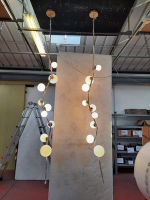 Blown Mid-Century Styled Murano Glass Ceiling Fixture and Pendant Lights
