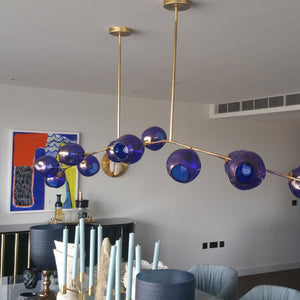 Bespoke Murano Glass Bubble Chandelier | Cobalt Blue