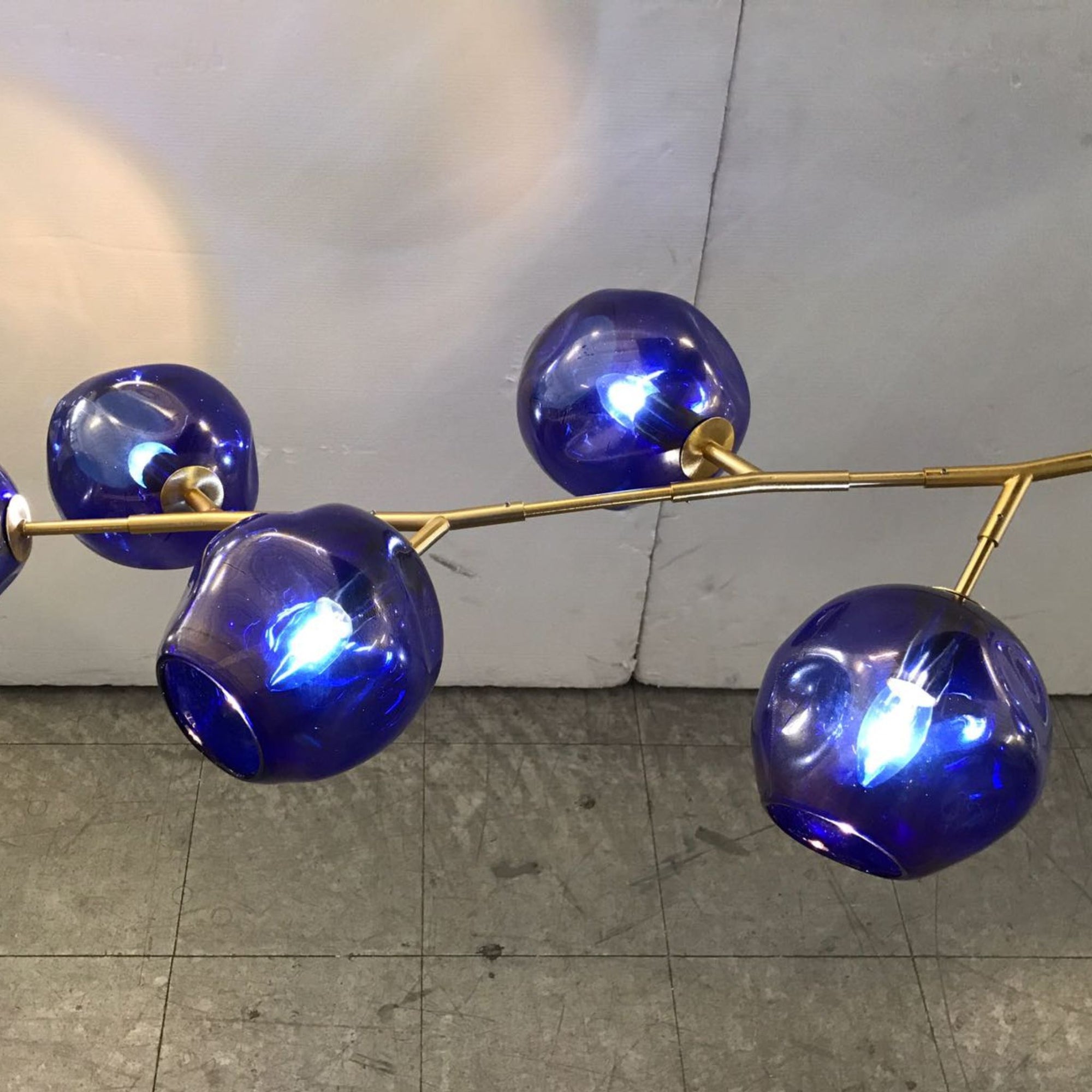 Bespoke Murano Glass Bubble Chandelier | Cobalt Blue