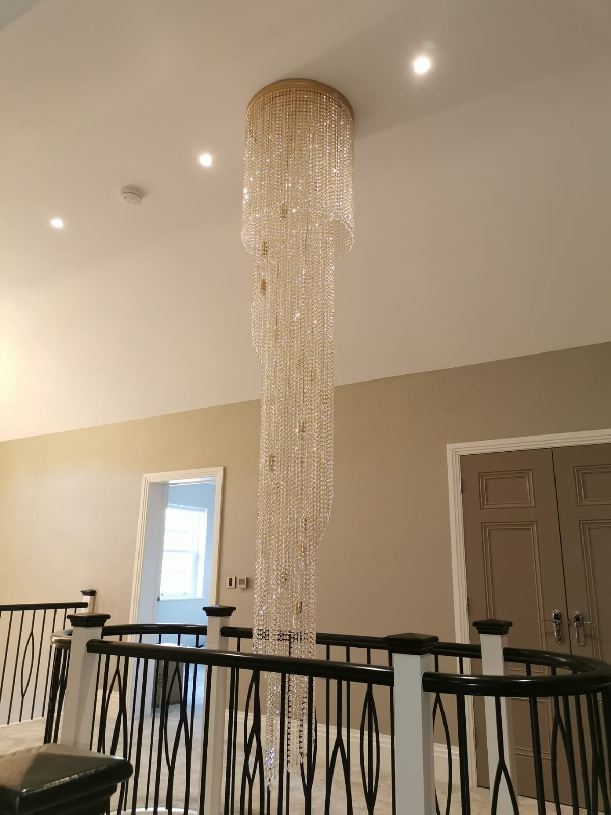 Custom 3.2m Asfour Crystal Twister Waterfall Chandelier