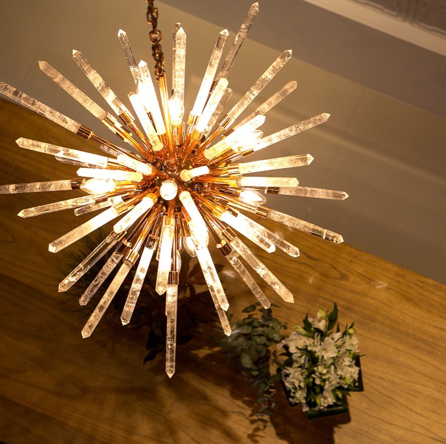 Starburst Quartz Rock Crystal Chandelier Sputnik-style Chandelier with custom option